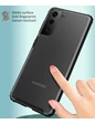 Needion - Teleplus Samsung Galaxy S21 Plus 5G Kılıf Volk Hybrid Sert Silikon   Nano Ekran Koruyucu Siyah