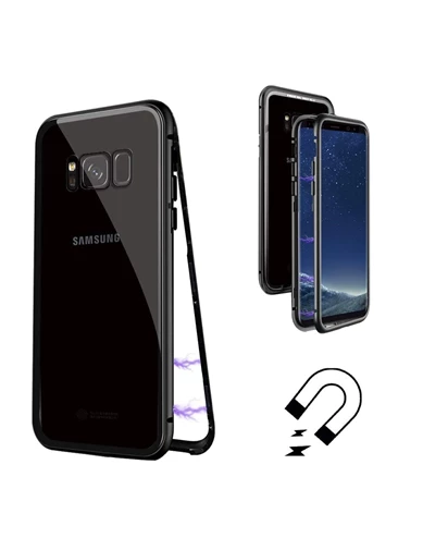 Needion - Teleplus Samsung Galaxy S8 360 Mıknatıslı Metal Kapak Kılıf 