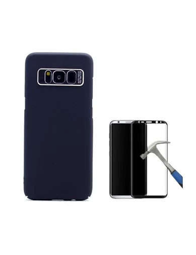 Needion - Teleplus Samsung Galaxy S8 Plus Line Sert Kapak Kılıf   Tam Kapatan Cam