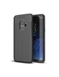 Needion - Teleplus Samsung Galaxy S9 Kılıf Deri Dokulu Silikon  Siyah