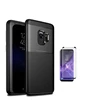 Needion - Teleplus Samsung Galaxy S9 Kılıf Özel Zırh Korumalı Silikonlu    Kenarı Kısa Cam Ekran Koruyucu Siyah