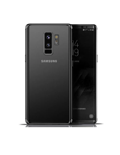 Needion - Teleplus Samsung Galaxy S9 Plus Kılıf Kenarı Renkli Silikonlu  