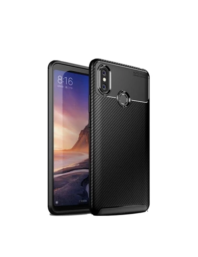 Needion - Teleplus Xiaomi Mi 8 Ultra Soft Negro Karbon Silikon Kılıf   Nano Ekran Koruyucu