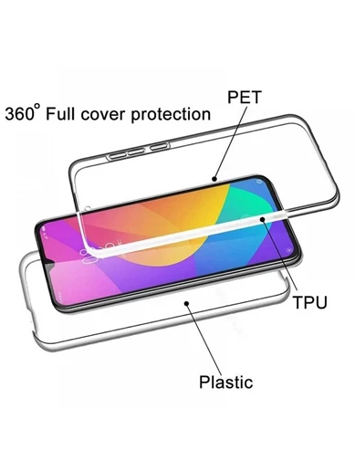 Needion - Teleplus Xiaomi Mi Note 10 Kılıf Ön Arka 360 Silikon 