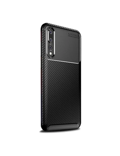 Needion - Teleplus Xiaomi Mi9 Kılıf Negro Karbon Silikon    Nano Ekran Koruyucu
