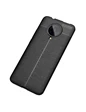 Needion - Teleplus Xiaomi Poco F2 Pro Kılıf Deri Dokulu Silikon   Nano Ekran Koruyucu Siyah