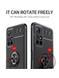 Needion - Teleplus Xiaomi Poco M4 Pro 5G Kılıf Kamera Korumalı Ravel Yüzüklü Silikon  + Nano Ekran Koruyucu Kırmızı