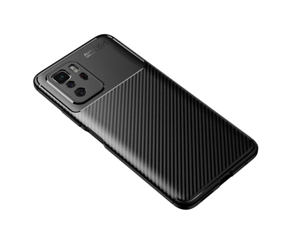 Needion - Teleplus Xiaomi Poco X3 GT Kılıf Kamera Korumalı Karbon Silikon  + Nano Ekran Koruyucu