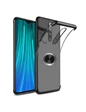 Needion - Teleplus Xiaomi Redmi 8 Kılıf Lüks Lazer Yüzüklü Silikon   Nano Ekran Koruyucu Siyah