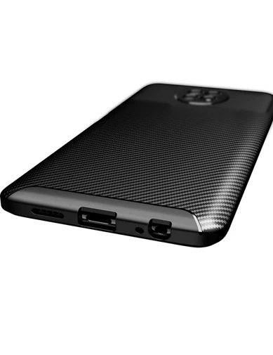 Needion - Teleplus Xiaomi Redmi Note 9T Kılıf Karbon Dokulu Dizayn Silikon   Nano Ekran Koruyucu
