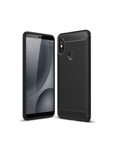 Needion - Teleplus Xiaomi Redmi S2 Özel Karbon ve Silikonlu Kılıf   Nano Ekran Koruyucu