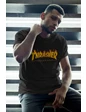Needion - Thrasher 163 Siyah Erkek Oversize Tshirt - Tişört XS