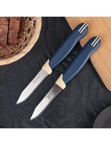 Needion - Tramontina Lazer Tırtıklı Kısa Et Bıçak Meyve ve Sebze Soyma Bıçağı 23528/213