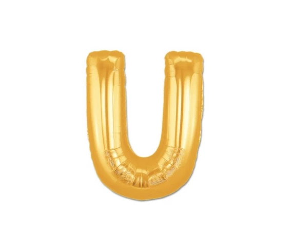 Needion - U Harf Folyo Balon Altın Renk  40 inç