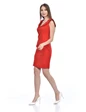 Needion - V Yaka Dantel Detaylı Kırmızı Kadın Abiye Elbise Kırmızı 36