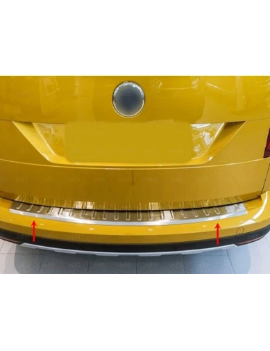 Needion - VW Caddy Krom Arka Tampon Eşiği 2015 Üzeri Paslanmaz Çelik