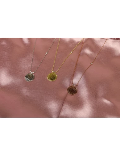 Needion - Yaşam Çiçeği Kolye Zirkon Taşlı Rodyum Kaplama 925 Ayar Gümüş