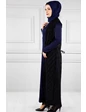 Needion - Yelekli Tesettür Elbise Br20128 Lacivert L-XL 