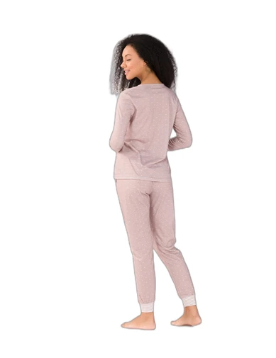 Needion - Yeni İnci Uzun Kollu Viskon Kadın Pijama Takım