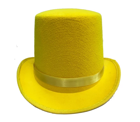 Needion - Yetişkin Sihirbaz Fötr Şapka Sarı Renk
