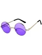 Needion - Yuvarlak Cam John Lennon Tarzı Gümüş Çerçeveli Mor Gözlük