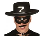 Needion - Z Logolu Yetişkin Zorro Şapkası ve Zorro Maskesi