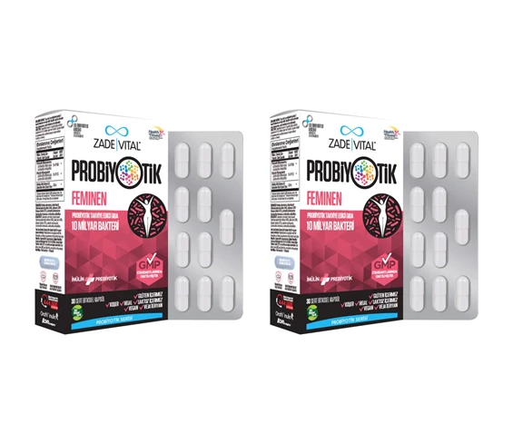 Needion - Zade Vital Probiyotik Feminen 30 Kapsül 2'li Paket