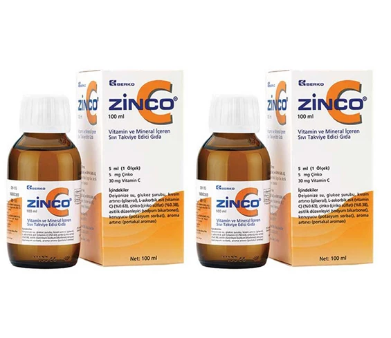 Needion - Zinco C 5 Mg Şurup 100 Ml 2 Kutu